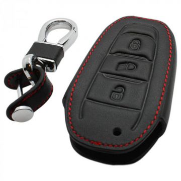 Peugeot 3-button smart key cover - black