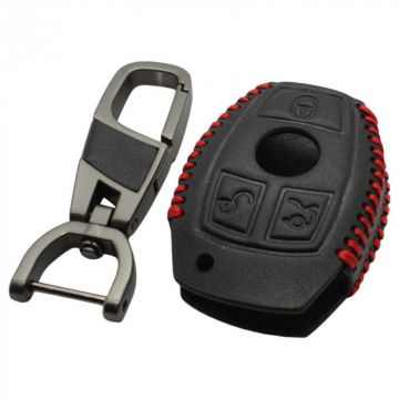 Mercedes 3-button smart-key key cover - black