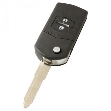 Mazda 2-button folding key - key blade point with notch right (model 2)