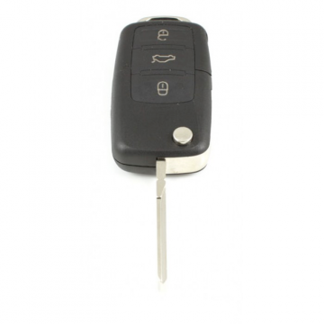 Volkswagen 3-button folding key - key blade straight with notch side (model 1)