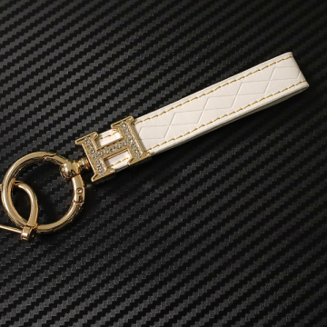 Designer key ring - White